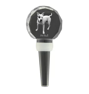 Pit Bull, American Pit Bull Terrier, Pitbull, APBT - Bouchon de bouteille en cristal, bouchon de vin unique avec photo, cadeau personnalisé pour sommelier par la marque Art-Dog