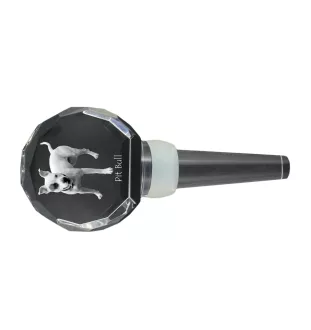 Pit Bull, American Pit Bull Terrier, Pitbull, APBT - Bouchon de bouteille en cristal, bouchon de vin unique avec photo, cadeau personnalisé pour sommelier par la marque Art-Dog