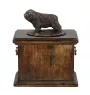 Polski owczarek nizinny urna ze statuetką drewniana Art-Dog