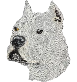Pit Bull, American Pit Bull Terrier, Pitbull, APBT - écusson en forme de chien, patch brodé, décoration unique pour sac à dos de la marque Art-Dog
