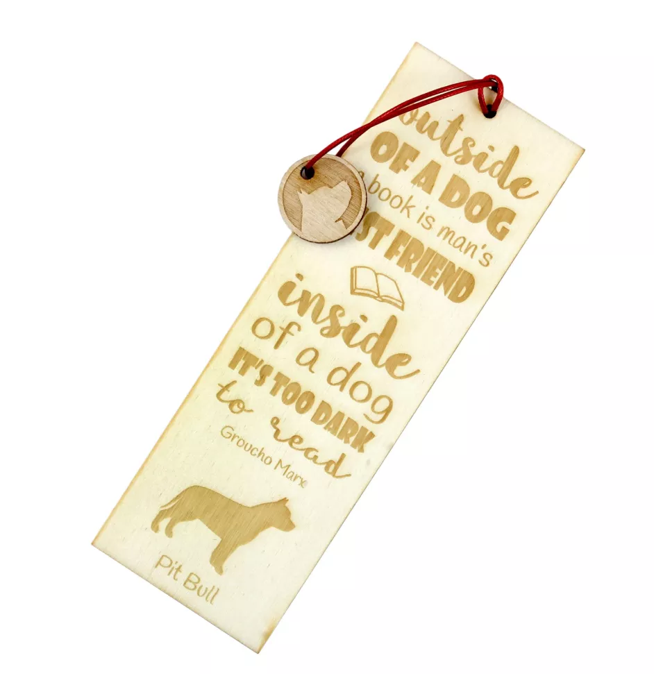 Pit Bull, American Pit Bull Terrier, Pitbull, APBT - Lesezeichen mit Hund, personalisiertes Lesezeichen, Geschenk für Bücherwurm von der Marke Art-Dog