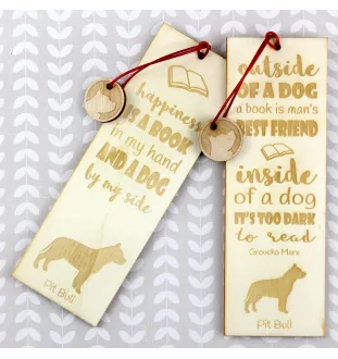 Pit Bull, American Pit Bull Terrier, Pitbull, APBT - marque-page pour livre avec chien, marque-page personnalisé, cadeau pour les amateurs de livres de la marque Art-Dog