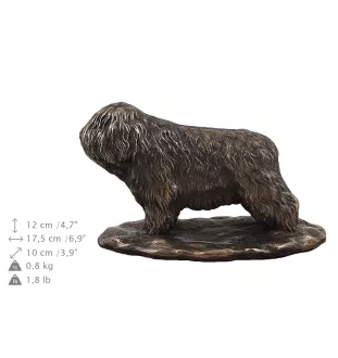 Polish Lowland Sheepdog, PON, Valee Sheepdog - urn for dog ashes, personalized urn with a statue, wooden urn with a dog by Art-Dog brand