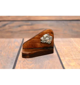 Pit Bull, American Pit Bull Terrier, Pitbull, APBT - Holzkerzenhalter mit Hund, Teelichthalter, Gedenkstätte für den Hund der Marke Art-Dog