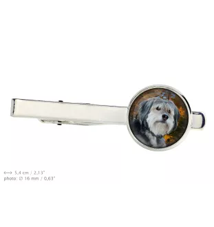Polish Lowland Sheepdog, PON, Valee Sheepdog - tie clip, ornament, jewelry for an evening outfit by Art-Dog