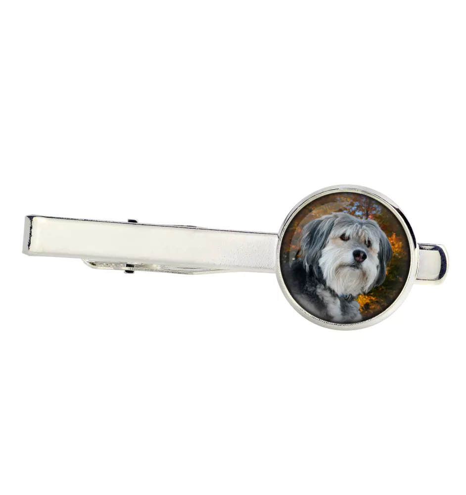 Polish Lowland Sheepdog, PON, Valee Sheepdog - tie clip in a box, stylish tie, personalized jewelry from the Art-Dog brand