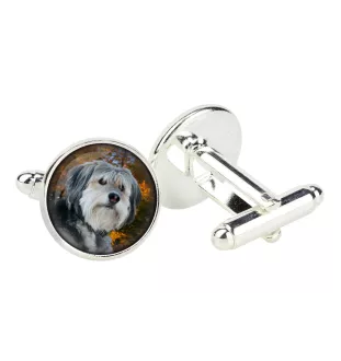 Polish Lowland Sheepdog, PON, Valee Sheepdog - cufflinks in a box, handmade jewelry, product of the Art-Dog brand