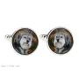 Berger polonais de plaine - Boutons de manchette et cravate avec votre photo, accessoire de costume, bijoux pour hommes de la marque Art-Dog.