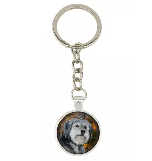 Polish Lowland Sheepdog, PON, Valee Sheepdog - keychain in a box, own photo, keychain pendant from Art-Dog brand