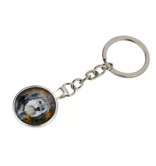 Polish Lowland Sheepdog, PON, Valee Sheepdog - keychain in a box, own photo, keychain pendant from Art-Dog brand