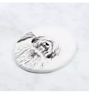 Polnischer Niederungshütehund, PON - Gedenktafel mit einem Foto eines Hundes, Grabplatte mit Druck, personalisierte ovale Platte der Marke Art-Dog