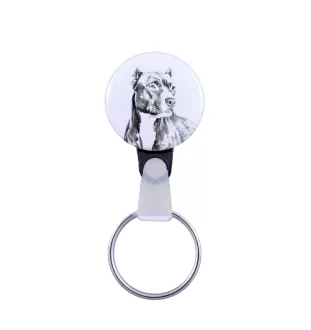 Pit Bull, American Pit Bull Terrier, Pitbull, APBT - porte-clés avec l'image d'un chien, pendentif avec la propre graphique de la marque Art-Dog