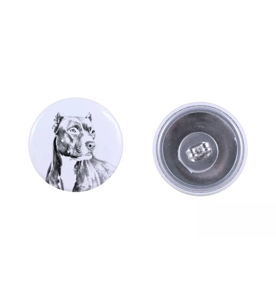 Pit Bull, American Pit Bull Terrier, Pitbull Terrier, APBT - unique dog earrings, your pet on a keychain, Art-Dog's own brand