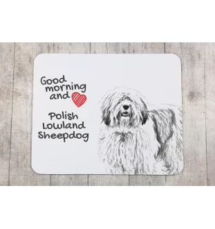 Polnischer Niederungshütehund, PON - Mauspad mit Druck, personalisiertes Mauspad mit Hund, einzigartiges Gadget für Büroangestellte von Art-Dog.