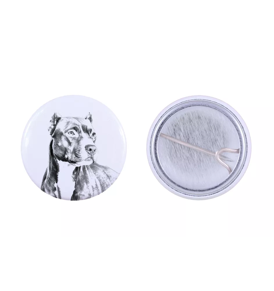 Pitbull, Pit Bull przypinka z psem mała Art-Dog