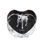 Pit Bull, American Pit Bull Terrier, Pitbull, APBT - Hundebild im Kristall, Kristallherz, einzigartiger Bilderrahmen der Marke Art-Dog