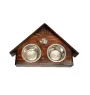 Pit Bull, American Pit Bull Terrier, Pitbull, APBT - support en bois avec des bols pour chien, bols pour chien décoratifs, cadeau pour l'adoption d'un chien de la marque Art-Dog