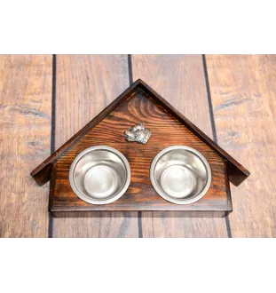 Pitbull, Pit Bull drewniany stojak na miski w ksztalcie budy Art-Dog