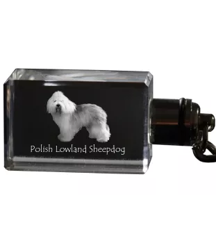 Polski owczarek nizinny brelok kryształowy z psem Art-Dog