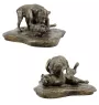 Pit Bull Fight - dog figurine, figure on a white base, trophy for Art-Dog dog show exhibition