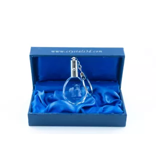 Berger polonais de plaine - pendentif avec une photo de chien, porte-clés en cristal dans une boîte cadeau, un cadeau unique par Art-Dog