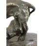 Pit Bull Fight - dog figurine, figure on a white base, trophy for Art-Dog dog show exhibition