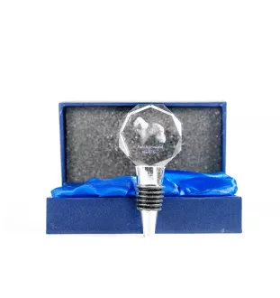 Polnischer Niederungshütehund, PON - Flaschenverschluss, Weinverschluss aus Kristall mit Foto, personalisiertes Geschenk für Barkeeper der Marke Art-Dog