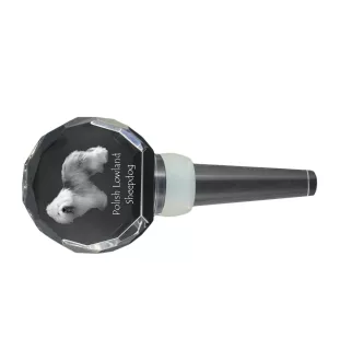 Berger polonais de plaine - Bouchon de bouteille en cristal, bouchon de vin unique avec photo, cadeau personnalisé pour sommelier par la marque Art-Dog