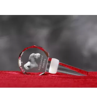 Polish Lowland Sheepdog, PON, Valee Sheepdog - Crystal bottle stopper, unique wine stopper with photo, personalised gift for sommelier by Art-Dog brand