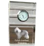 Polish Lowland Sheepdog, PON, Valee Sheepdog - glass clock with a photo, photo of a dog in crystal, personalized standing office clock by Art-Dog brand