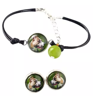 Pit Bull, American Pit Bull Terrier, Pitbull Terrier, APBT - a set of jewelry with your photo, a woman's ornament, handmade item, a product made with passion for creating the Art-Dog brand.