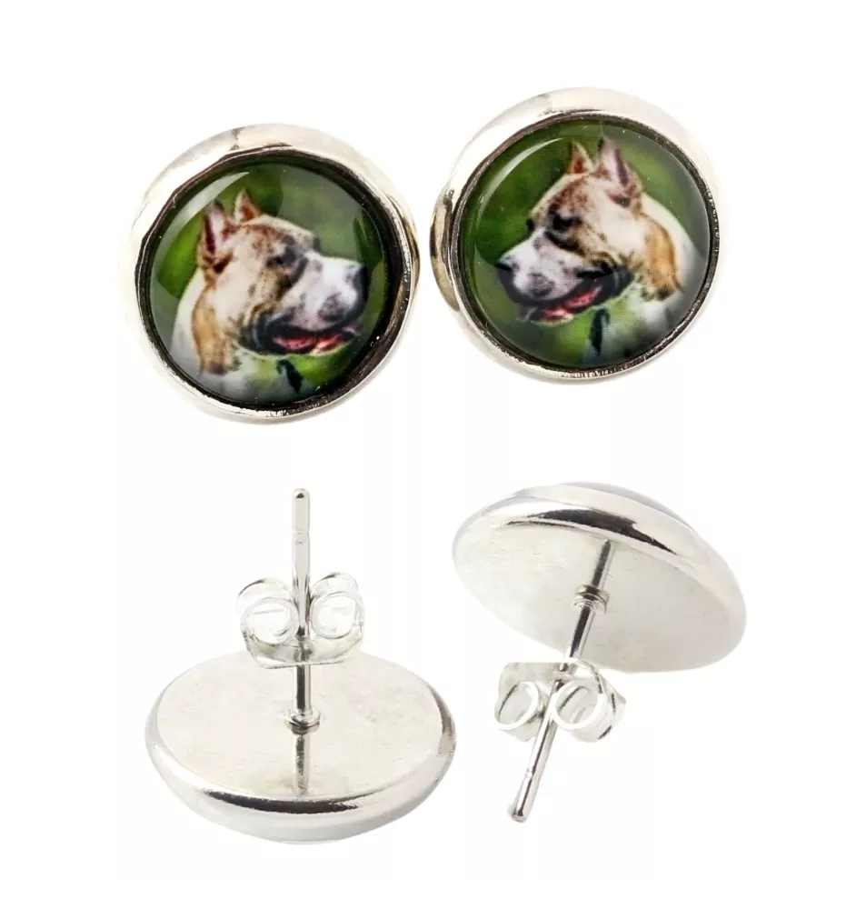Pit Bull, American Pit Bull Terrier, Pitbull, APBT - Ohrringe in einer Schachtel, Ihr Foto, handgefertigter Schmuck, Eigenmarke von Art-Dog.