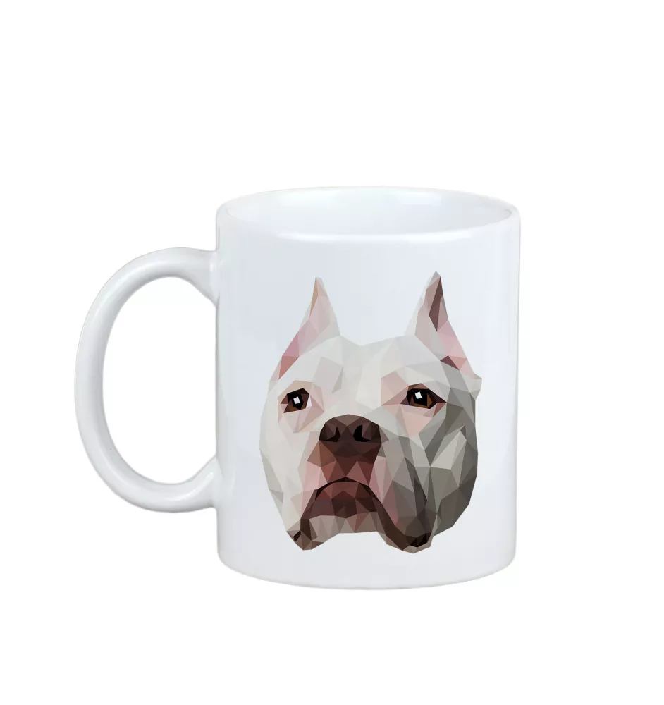 Pit Bull, American Pit Bull Terrier, Pitbull, APBT - Becher mit einem Bild und dem Schriftzug geometrischer Hund Art-Dog