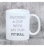 Pit Bull, American Pit Bull Terrier, Pitbull Terrier, APBT - cup with a geometric dog image and the inscription Art-Dog