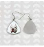 Pit Bull, American Pit Bull Terrier, Pitbull, APBT - boucles d'oreilles avec une photo et un motif de chien géométrique Art-Dog