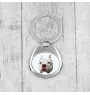 Pit Bull, American Pit Bull Terrier, Pitbull, APBT - geometrischer Schlüsselanhänger mit Foto und Aufschrift Art-Dog