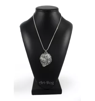 Polnischer Niederungshütehund, PON - Halskette mit Hund, Hundeanhänger an einer silbernen Kette, einzigartiger Schmuck der Marke Art-Dog