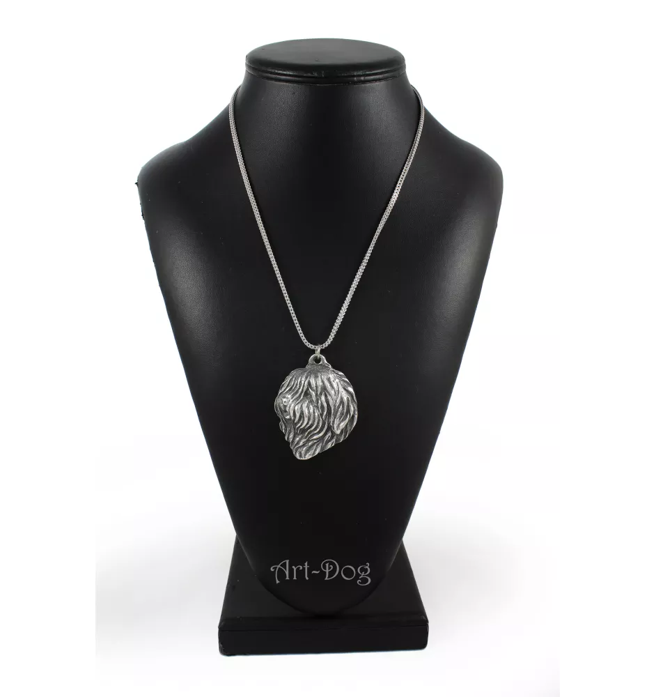 Polish Lowland Sheepdog, PON, Valee Sheepdog - necklace with a dog, dog pendant on a silver chain, unique jewelry from the Art-Dog brand