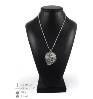 Polnischer Niederungshütehund, PON - Halskette mit Hund, Hundeanhänger an einer silbernen Kette, einzigartiger Schmuck der Marke Art-Dog