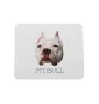 Pit Bull, American Pit Bull Terrier, Pitbull Terrier, APBT - geometric mouse pad with a picture and text by Art-Dog