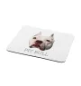 Pit Bull, American Pit Bull Terrier, Pitbull, APBT - tapis de souris géométrique avec photo et inscription Art-Dog