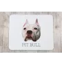 Pit Bull, American Pit Bull Terrier, Pitbull Terrier, APBT - geometric mouse pad with a picture and text by Art-Dog