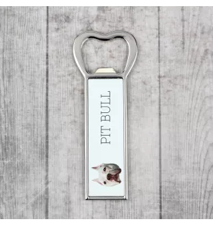 Pit Bull, American Pit Bull Terrier, Pitbull, APBT - ouvre-bouteille avec une image et une inscription pour la bière Art-Dog