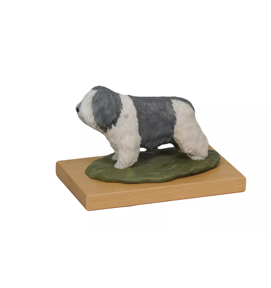 Polnischer Niederungshütehund, PON - bemalte Figur, Statue, Skulptur, vom Künstler hergestellt, Marke Art-Dog