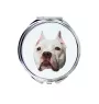 Pit Bull, American Pit Bull Terrier, Pitbull Terrier, APBT - mirror with a geometric design and the brand name Art-Dog
