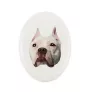 Pit Bull, American Pit Bull Terrier, Pitbull, APBT - Fliese mit geometrischem Bild und Schriftzug der Marke Art-Dog