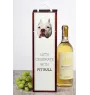 Pit Bull, American Pit Bull Terrier, Pitbull, APBT - geometrische Box mit einem Bild und Schriftzug für Wein der Marke Art-Dog