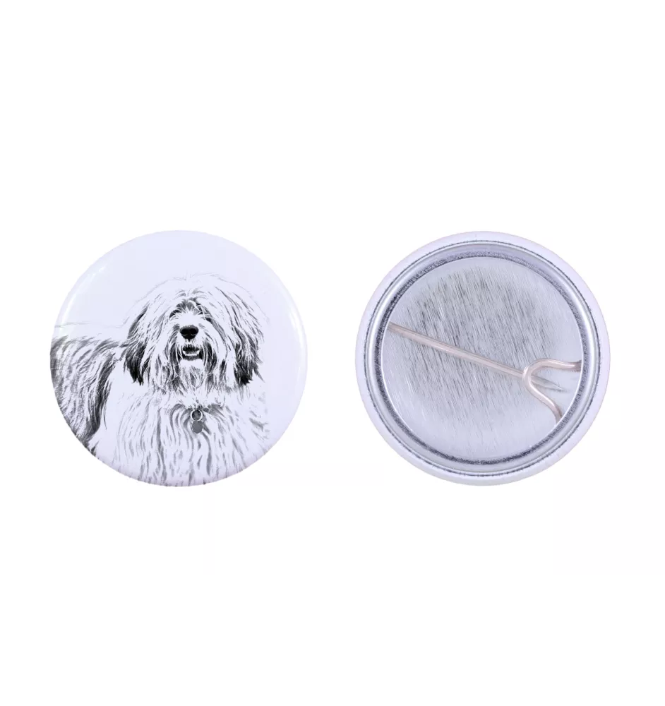 Polski owczarek nizinny przypinka z psem mała Art-Dog