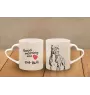 Pit Bull, American Pit Bull Terrier, Pitbull Terrier, APBT - cup with a dog, adorable cup with a heart-shaped handle, universal gift from the Art-Dog brand