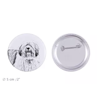Polish Lowland Sheepdog, PON, Valee Sheepdog - pin with your dog, add your own photo, Art-Dog brand